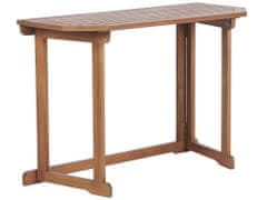 Beliani Skladací balkónový stôl z akácie 110 x 47 cm svetlé drevo TREIA