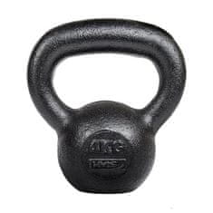 HMS Liatinový kettlebell KZG04 4 kg, čierny