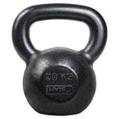 HMS Liatinový kettlebell KZG20 20 kg, čierny