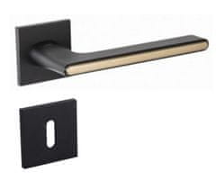 Infinity Line Ferrara KFRA S B00/MG00 čierna/zlatá mat - kľučka k dverám - pre izbový kľúč
