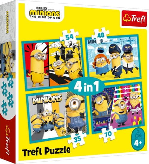 Trefl Puzzle Mimoni 4v1 (35,48,54,70 dielikov)