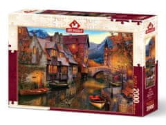 Art puzzle Puzzle Domy pri vodnom kanáli 2000 dielikov