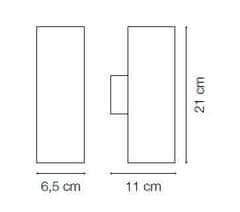 Ideal Lux Ideal Lux GUN AP2 SMALL Svietidlo vonkajšie 033013