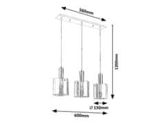 Rabalux Rabalux závesné svietidlo Donati E27 3x MAX 60W chrómová 5250