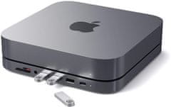 Satechi Aluminium TYPE-C Stand and Hub for Mac Mini, šedá