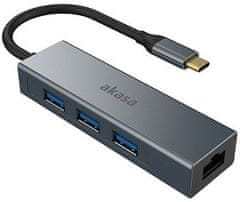 Akasa dokovací stanice 4v1 USB 3.1 Type-C