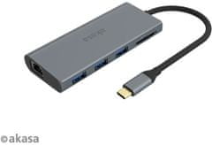 Akasa dokovací stanice 9v1 USB 3.1 Type-C