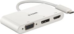 D-LINK USB-C Hub 3v1, HDMI, VGA, DisplayPort