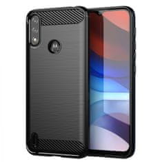 MG Carbon Case Flexible silikónový kryt na Motorola Moto E7i Power, čierny