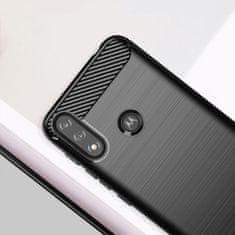 MG Carbon Case Flexible silikónový kryt na Motorola Moto E7i Power, čierny