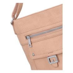 BELLA BELLY Štýlová dámska kožená crossbody kabelka Fela, ružová