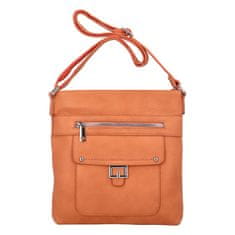 BELLA BELLY Štýlová dámska kožená crossbody Fela, oranžová