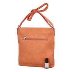 BELLA BELLY Štýlová dámska kožená crossbody Fela, oranžová