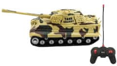 Teddies Tank RC PANTHER plast 25cm na batérie 27mHz so zvukom so svetlom v krabici 28x13x12cm