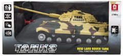 Teddies Tank RC PANTHER plast 25cm na batérie 27mHz so zvukom so svetlom v krabici 28x13x12cm