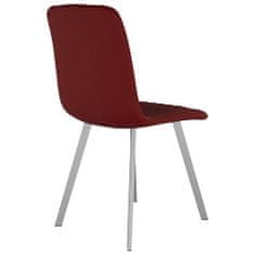 Vidaxl Jedálenské stoličky 2 ks, červené, zamat
