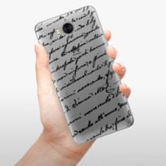 iSaprio Silikónové puzdro - Handwriting 01 - black pre Huawei Y5 2017/Huawei Y6 2017