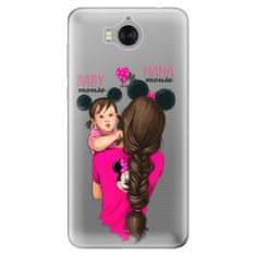 iSaprio Silikónové puzdro - Mama Mouse Brunette and Girl pre Huawei Y5 2017/Huawei Y6 2017