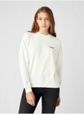 Wrangler Biela dámska mikina s potlačou Wrangler Retro Sweat M