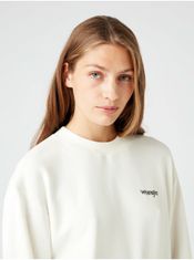 Wrangler Biela dámska mikina s potlačou Wrangler Retro Sweat M