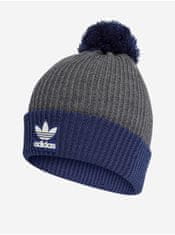 Adidas Modro-šedá dámska čiapka adidas Originals Pom Beanie UNI