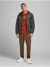 Jack&Jones Tmavošedá bunda s kapucňou Jack & Jones Toby S