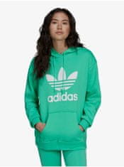 Adidas Zelená dámska vzorovaná mikina s kapucou adidas Originals S