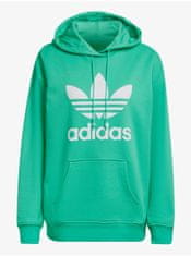 Adidas Zelená dámska vzorovaná mikina s kapucou adidas Originals S