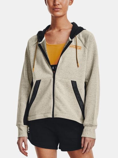 Under Armour Mikina Rival + FZ Hoodie-BRN