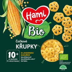 Hami BIO šošovkové chrumky s lahodnou kukuricou 8x20 g