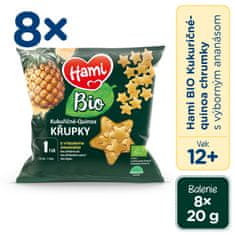 Hami BIO kukuričné-quinoa chrumky s výborným ananásom 8x20 g