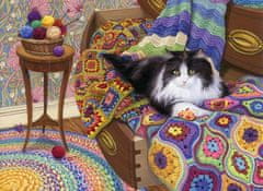 Cobble Hill Puzzle Pohodlná mačka 1000 dielikov