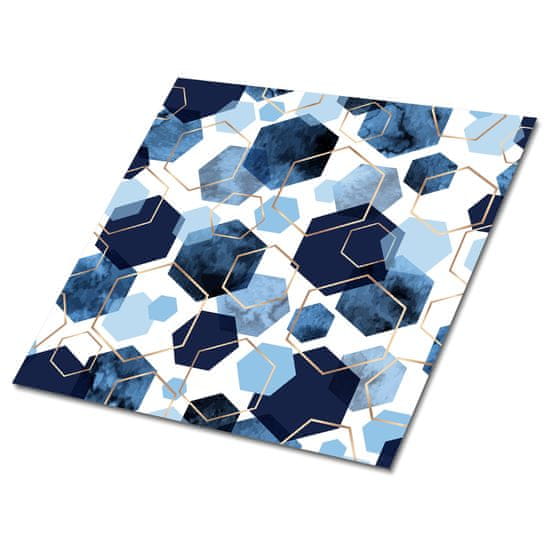 kobercomat.sk Samolepiace PVC dlaždice obklady Geometrická modrá abstrakcia 9 kusov obkladov 30x30 cm 9 kusov
