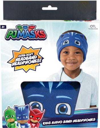 OTL technologies PJ Masks! Catboy slúchadlá detské čelenkové slúchadlá káblové pripojenie tematický dizajn konštrukcia vysoký comfort pohodlné slúchadlá pre deti