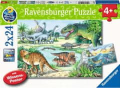 Ravensburger Puzzle Svet dinosaurov 2x24 dielikov