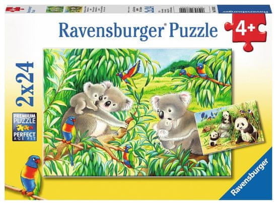 Ravensburger Puzzle Koaly a pandy 2x24 dielikov