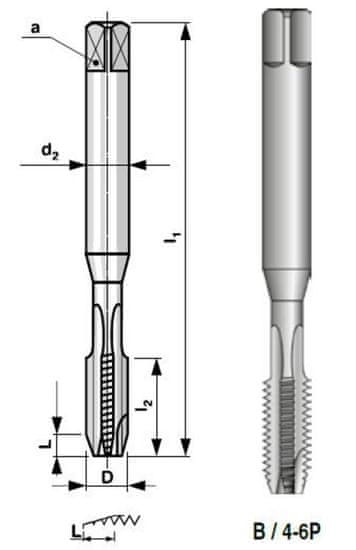 Závitové kruhové čeľusť, očko 3210 M 10 x 1,5 HSSE/VA na nerez / DIN EN 22 568 300100