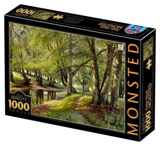 D-Toys Puzzle Letný deň v lese s jeleňmi v pozadí 1000 dielikov