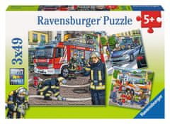 Ravensburger Puzzle Záchranári 3x49 dielikov