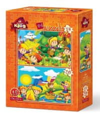 Art puzzle Puzzle Jeseň a Jar 24+35 dielikov