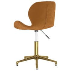 Vidaxl 335038 Swivel Dining Chair Brown Velvet