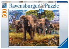 Ravensburger Puzzle Stádo slonov 500 dielikov