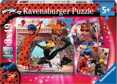 Ravensburger Puzzle Čarovná Lienka a Čierny Kocúr 3x49 dielikov