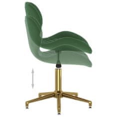 Vidaxl 335043 Swivel Dining Chair Dark Green Velvet