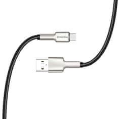 ColorWay Kábel USB MicroUSB (head metal) 2.4A 1m - black