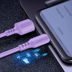 ColorWay Kábel USB MicroUSB (soft silicone) 2.4A 1m - purple