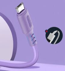 ColorWay Kábel USB MicroUSB (soft silicone) 2.4A 1m - purple