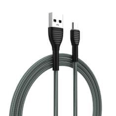 ColorWay Kábel USB MicroUSB (braided cloth) 3A 1m - gray