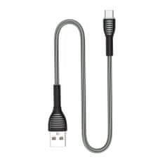 ColorWay Kábel USB MicroUSB (braided cloth) 3A 1m - gray