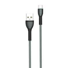 ColorWay Kábel USB MicroUSB (braided cloth) 3A 1m - gray